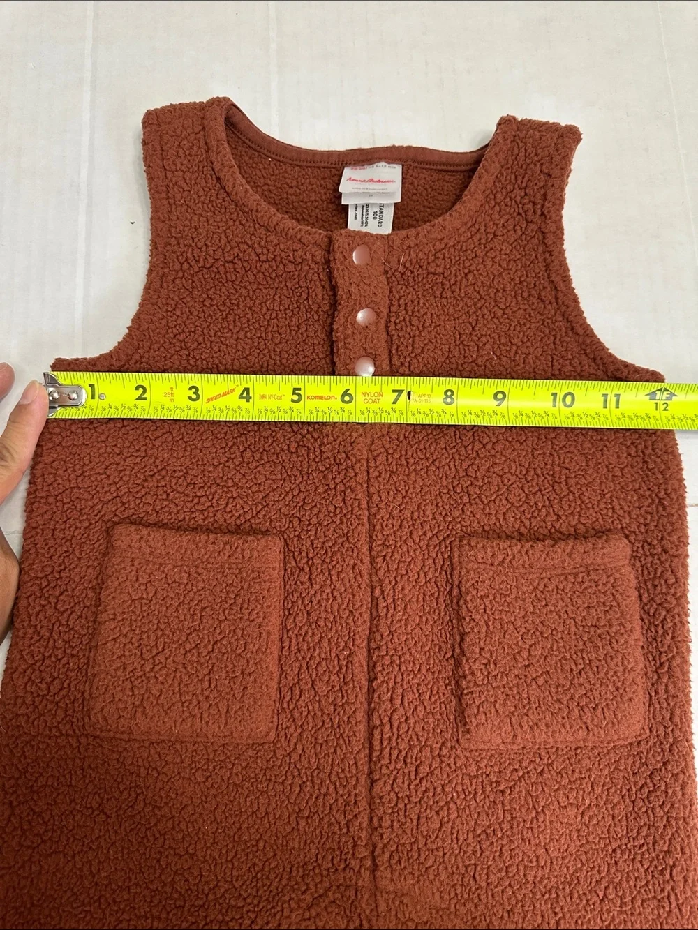 Hanna Andersson Cozy Fleece Overalls Baby Size 6-12 months One Piece Snap Button